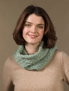 Super Soft Aran Infinity Scarf - Sea Foam