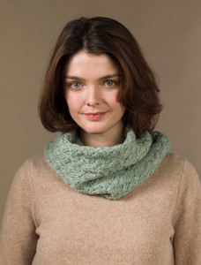 Super Soft Aran Infinity Scarf - Sea Foam