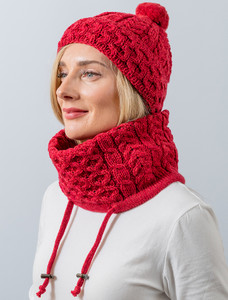 Extra Soft Aran Snood - Chillipepper