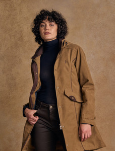 Una Ladies Waterproof Coat - Camel