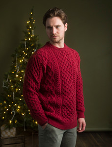 Heavyweight ‎Merino Wool Aran Sweater