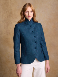 Nicole Tweed Blazer – Aqua Marine | Aran Sweater Market