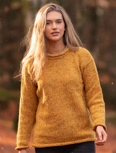 Ladies Roll Neck Sweater - Gold