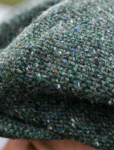 8 Piece Tweed Panel Cap - Green