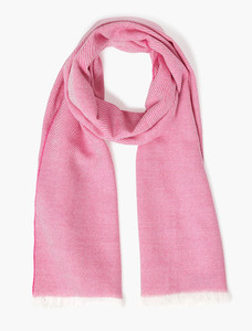 Giant Merino Wool Scarf - Pink Twill