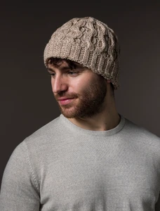 M‎erino Wool Cabl‎e Knit Hat