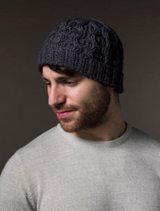 Merino Wool Cable Knit Hat - Derby