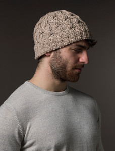Merino Wool Cable Knit Hat - Wicker