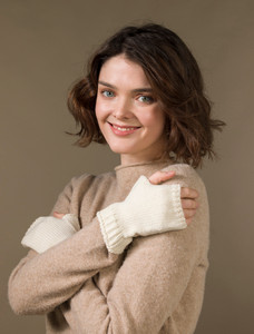 Super Soft Finger-less Mittens - Classic Aran