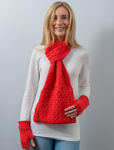 Super Soft Fingerless Mittens - Coral