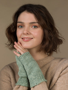 Super Soft Finger-less Mittens - Seafoam Green