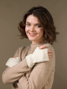 Super Soft Finger-less Mittens - Classic Aran