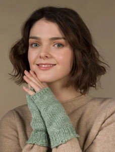 Super Soft Finger-less Mittens - Seafoam Green