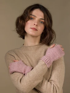 Super Soft Finger-less Mittens - Winter Rose