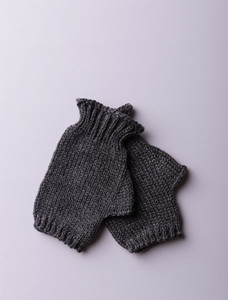 Super Soft Finger-less Mittens - Slate Grey