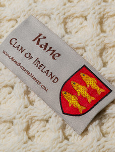 Kane Clan Aran Wrap - Label