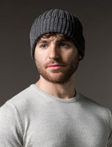 Men's Ribbed Super Soft Merino Wool Hat - Slate Grey