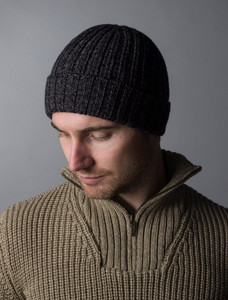 Men's Ribbed Super Soft Merino Wool Hat - 