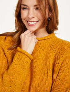 Ladies Roll Neck Wool Sweater - Starfish