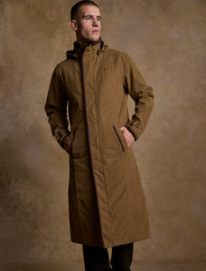 Emmet Waterproof Long Coat - Camel | Aran Sweater Market