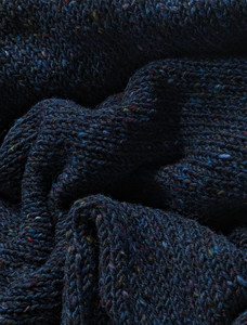 Gents Roll Neck Sweater - Deep Blue macro