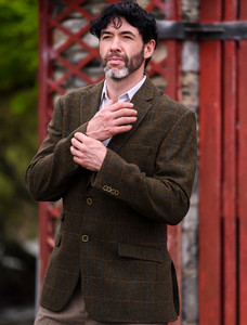 Irish Wool Tweed Sport Jacket - Olive