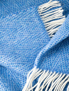 Merino Wool Cashmere Throw - Sea Blue