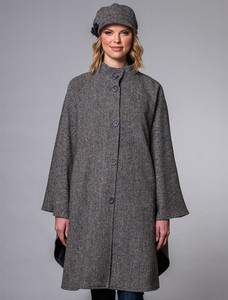 Mucros Dunloe Cape - Grey Herringbone