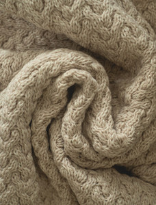 Tweed & Merino Wool Throw - Parsnip