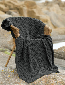 Super Soft Merino Wool Throw - Charcoal