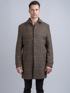 Men's Tweed Hunting Coat - Horse Brown