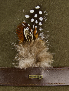 Ladies Gallagher Wool Felt Fedora - Olive