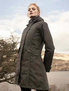 Sophia Waterproof Coat - Green Windowpane