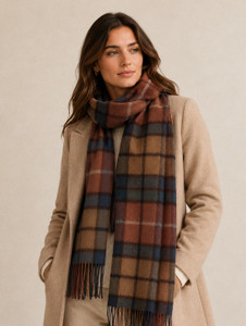 Tartan Wool Stole - Autumn Check