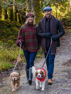 Ladies Tweed Newsboy Hat - Red, Brown & Grey