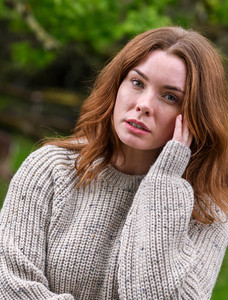 Ladies Irish Fishermans Ribbed Sweater