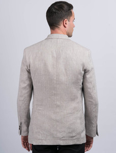 Irish Desert Grey Linen Jacket