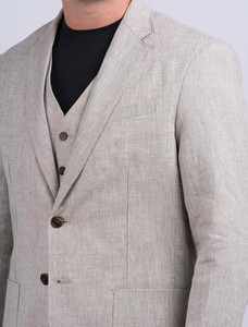 Irish Desert Grey Linen Jacket