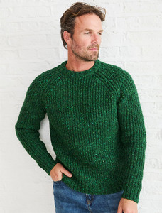 Men's Fisherman Crew Neck Aran Sweater