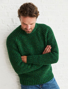 Men's Fisherman Crew Neck Aran Sweater