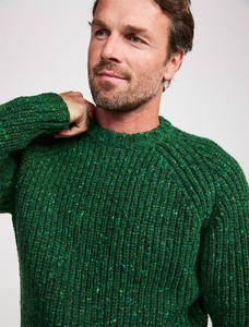 Men's Fisherman Crew Neck Aran Sweater