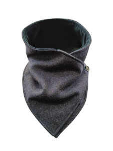 Luxurious Wool Tweed Snood - Navy