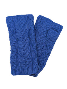 Aran Cable Handwarmer  - Denim