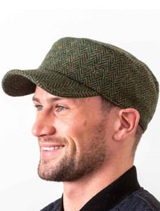 Cadet Cap - Donegal Tweed Green