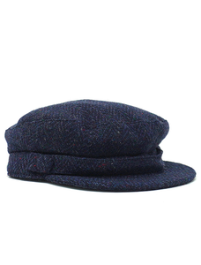 Skipper Cap - Donegal Tweed - Navy