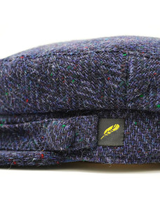 Skipper Cap - Donegal Tweed - Navy