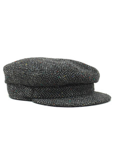 HM Skipper Cap - Donegal Tweed  - Charcoal