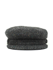 HM Skipper Cap - Donegal Tweed  - Charcoal