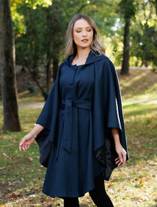 Donegal Tweed Hooded Cape