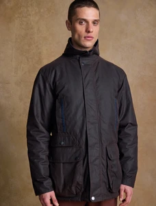 Archie Men's Waxed Jacket - Rustic Brown